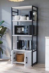 Suport metalic cu 2 usi si 4 rafturi pentru bucatarie