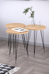 Set 3 Masute Cu Picior Metalic