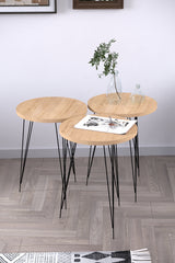 Set 3 Masute Cu Picior Metalic