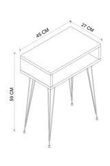 Masuta Cu Picoare Metalice Antracit
